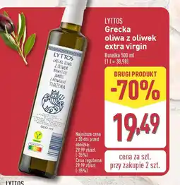 ALDI Oliwa z oliwek extra virgin Lyttos Grecka oferta