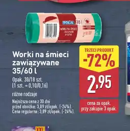 ALDI Worki na śmieci zawiązywane oferta