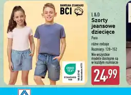 ALDI Szorty jeansowe dziecięce L&D oferta