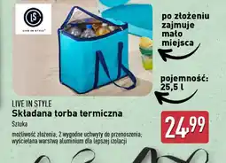 ALDI Składana torba termiczna Live in Style oferta