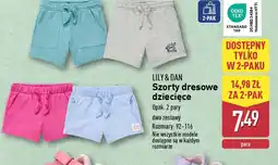 ALDI Szorty dresowe dziecięce Lily & Dan oferta