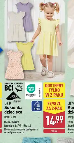 ALDI Sukienka dziecięca L&D oferta