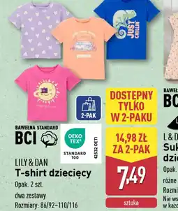 ALDI T-shirt dziecięcy Lily & Dan oferta
