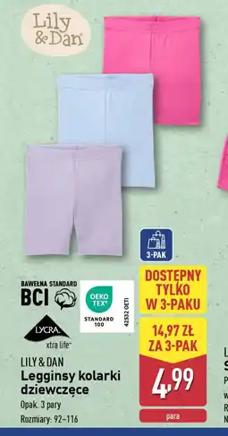 ALDI Legginsy kolarki dziewczęce Lily & Dan oferta