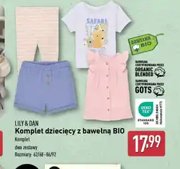 ALDI Komplet dziecięcy z bawełną BIO Lily & Dan oferta