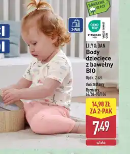 ALDI Body dziecięce z bawełny BIO Lily & Dan oferta