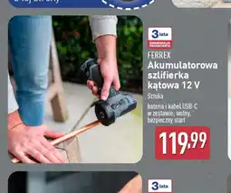 ALDI Akumulatorowa szlifierka kątowa 12 V Ferrex oferta
