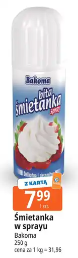 E.Leclerc Śmietanka w sprayu Bakoma oferta