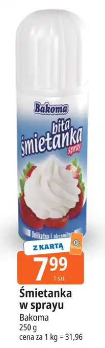 E.Leclerc Śmietanka w sprayu Bakoma oferta