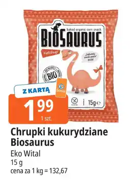 E.Leclerc Chrupki kukurydziane Biosaurus 15g Eko Wital oferta