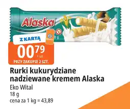 E.Leclerc Rurki kukurydziane nadziewane kremem Alaska 18g Eko Wital oferta