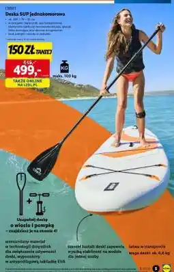 Lidl Deska SUP jednokomorowa oferta