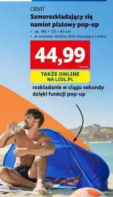 Lidl CRIVIT Samorozkładający się namiot plażowy pop-up oferta