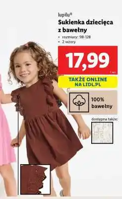 Lidl Sukienka dziecięca z bawełny oferta