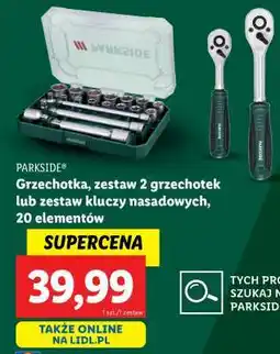 Lidl PARKSIDE Grzechotka, zestaw 2 grzechotek lub zestaw kluczy nasadowych, 20 elementów oferta