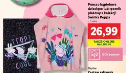 Lidl Pončo kąpielowe dziecięce lub ręcznik plażowy z kolekcji Świnka Peppa oferta