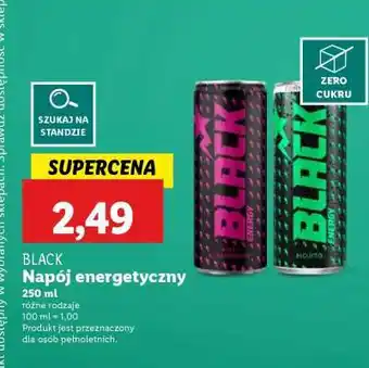 Lidl BLACK Napój energetyczny oferta
