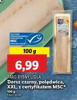 Lidl Dorsz czarny, polędwica, XXL, z certyfikatem MSC oferta