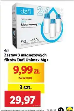 Lidl Zestaw 3 magnezowych filtrów Dafi Unimax Mg+ oferta