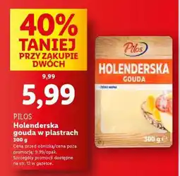 Lidl PILOS Holenderska gouda w plastrach 300 g oferta