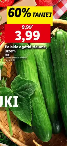 Lidl Polskie ogórki zielone oferta