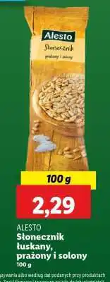 Lidl Alesto Słonecznik łuskany, prażony i solony oferta