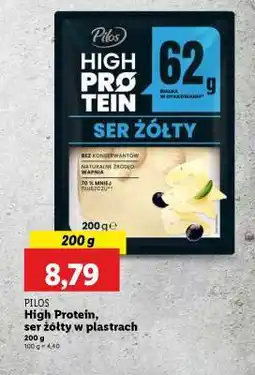 Lidl PILOS High Protein, ser żółty w plastrach oferta