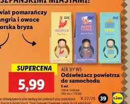 Lidl AIR BY W5 Odświeżacz powietrza do samochodu oferta