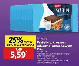 Lidl SONDEY Wafelki z kremem mleczno-orzechowym oferta