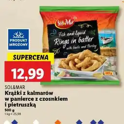 Lidl SOL&MAR Krążki z kalmarów w panierce z czosnkiem i pietruszką oferta