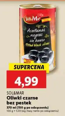 Lidl SOL&MAR Oliwki czarne bez pestek oferta