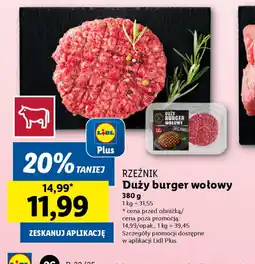 Lidl Duży burger wołowy Rzeźnik oferta