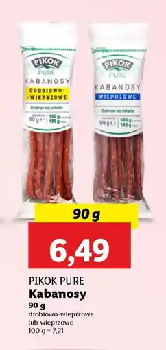 Lidl Pikok Pure Kabanosy oferta