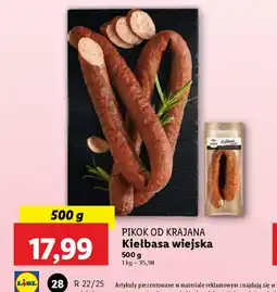 Lidl Pikok od krajana Kiełbasa wiejska oferta