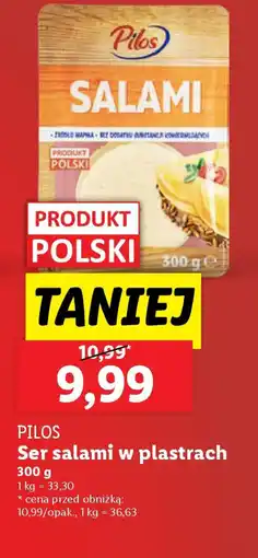 Lidl Ser salami w plastrach Pilos oferta