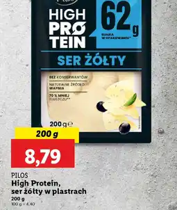 Lidl Ser żółty Pilos High Protein oferta