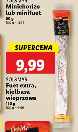 Lidl SOL&MAR Fuet extra, kiełbasa wieprzowa oferta