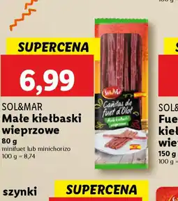 Lidl Małe kiełbaski wieprzowe Sol&Mar oferta