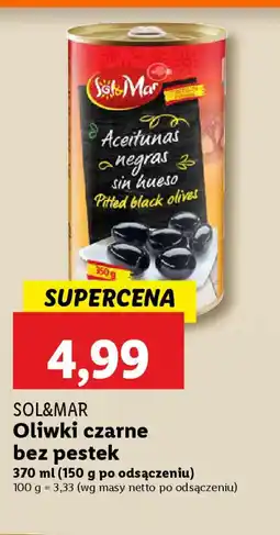 Lidl Oliwki czarne bez pestek Sol&Mar oferta