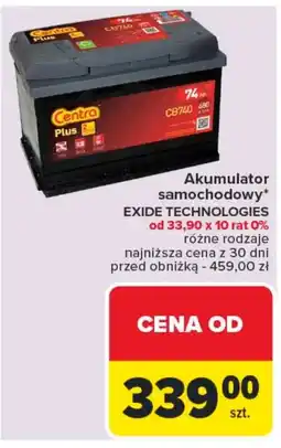 Carrefour Akumulator samochodowy Centra Plus oferta