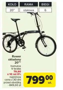Carrefour Rower składany Rama oferta