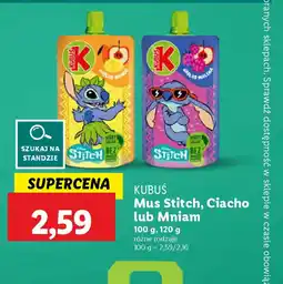 Lidl Kubuś Mus Stitch, Ciacho lub Mniam oferta