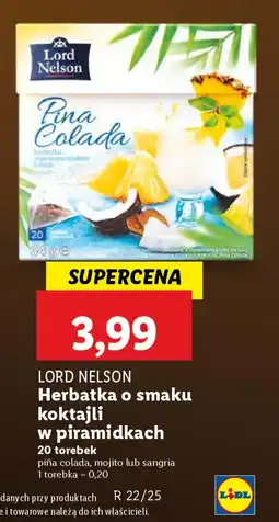 Lidl Herbatka Lord Nelson o smaku koktajli w piramidkach oferta