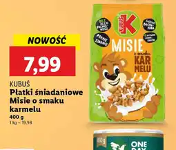 Lidl Płatki śniadaniowe Kubuś Misie o smaku karmelu oferta