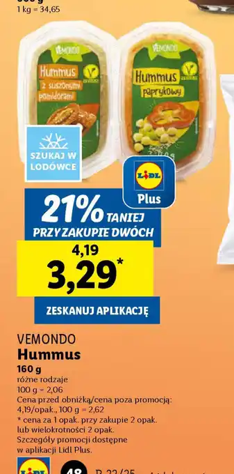 Lidl Hummus Vemondo oferta