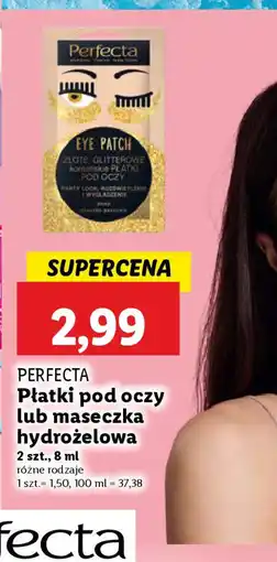 Lidl Płatki pod oczy lub maseczka hydrożelowa Perfecta oferta