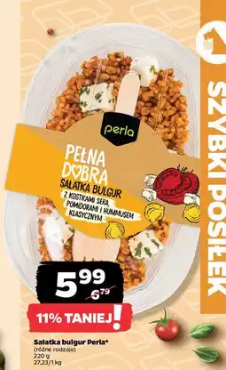 Netto Sałatka z kaszą bulgur kostkami sera pomidorami i hummusem klasycznym Perla oferta