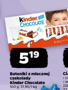 Netto Batoniki z mlecznej czekolady nadzieniem mlecznym Kinder Chocolate oferta