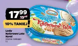 Netto Lody o smaku pistacja-śmietanka-słony karmel Koral Kolorowe Lato oferta