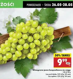 Biedronka Winogrona białe bezpestkowe oferta